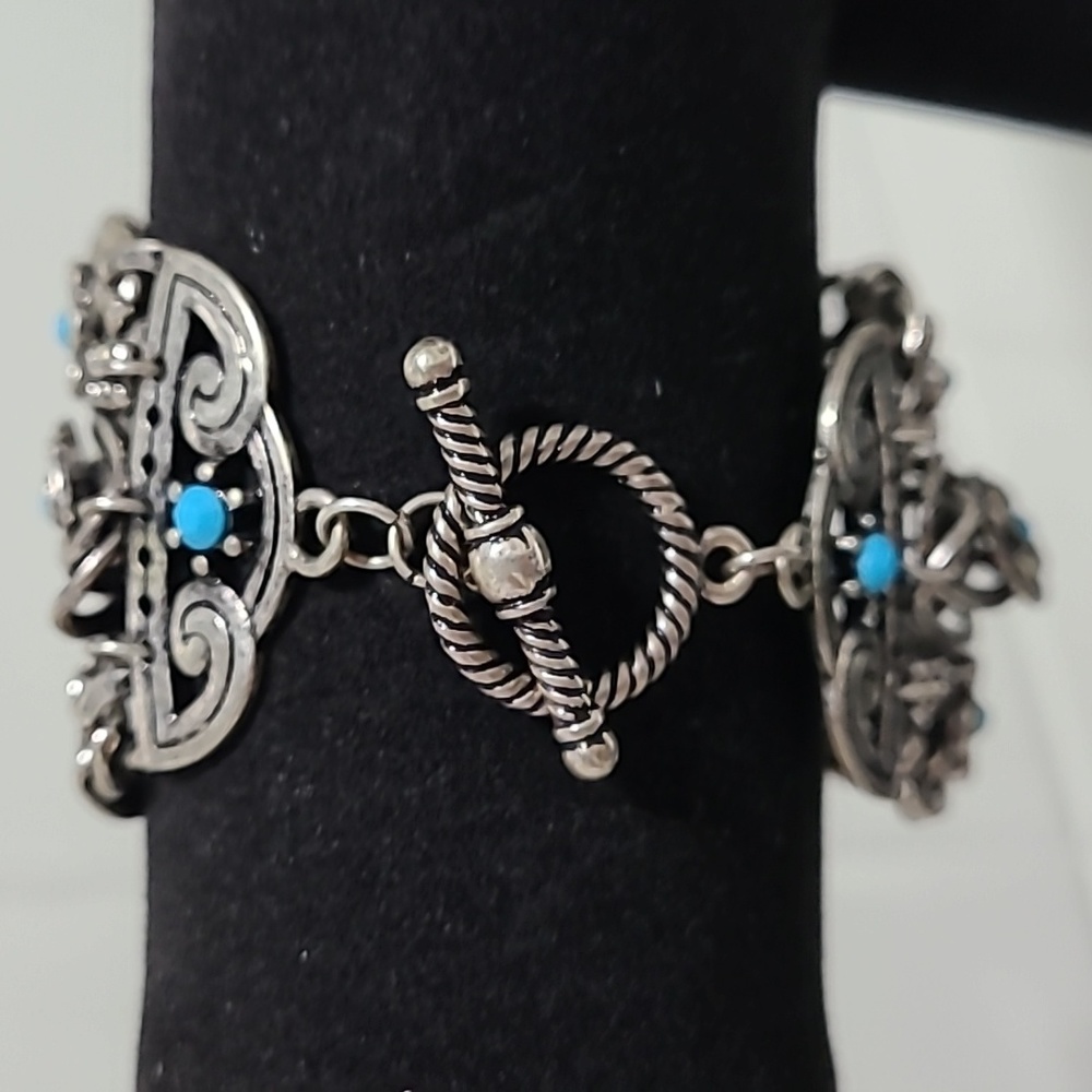 None Mexican Bracelet with aqua stones - Picture 7 of 9